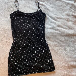 Black mini dress
